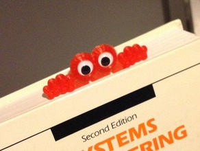 googly eyes bookmark office demo googly-eyes kids openscad reading 3d print model - Mito3D