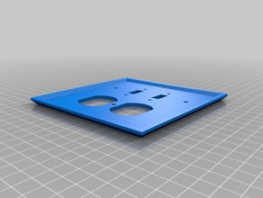 usb wall plate household customized 3d print model - Mito3D