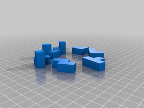 my customized worlds smallest 3d printed soma cube puzzle remix puzzles 3d print model - Mito3D
