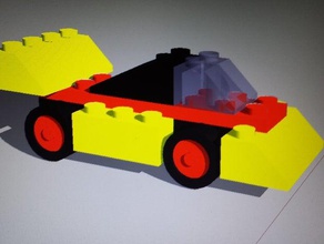 lego race car kit toys games 3d print model - Mito3D