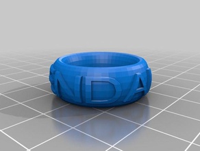 kendall 2 meiner angepassten text ringbraceletcrown Sache Mode 3d print model - Mito3D