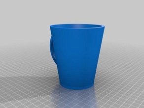 simples caneca a cozinha jantar taça primeiro objeto 3d print model - Mito3D