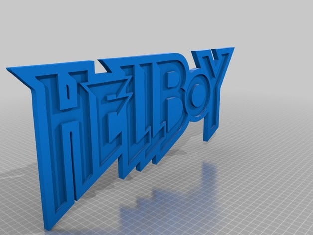 hellboy bas-relief signs logos comics 3D print model - Mito3D