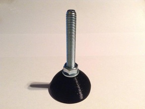 adjustable table foot m8 bolt nut replacement parts 8mm desk feet 3d print model - Mito3D