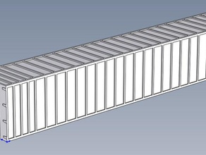 53ft ribbed container vehicles 3d print model - Mito3D