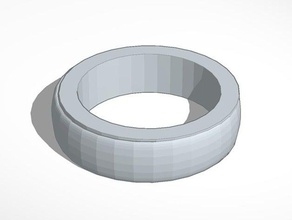 schlichten ring band 2smaller weniger klobig elegant Ringe Schmuck Herren-Ringe womens 3d print model - Mito3D