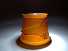 personnalisable gravée l'image de l'ombre décor customizer lampan openscad paramétrique sadlynolasers le requin vase 3d print model - Mito3D