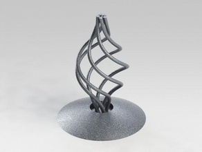 peça decorativa esculturas curva decorar de metal espiral spline 3d print model - Mito3D
