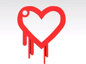 heartbleed keychain everyones favourite exploit printaday keychains cute dangerous internet logo necklace simple 3d print model - Mito3D