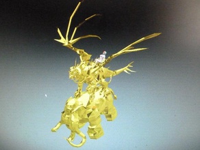 mammoth dragon girl sculpture sculptures 3d print model - Mito3D