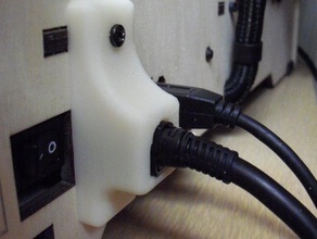 replicator power cord support bracket 3d printer accessories upgrade part 3d print model - Mito3D
