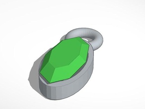 build realistic gem pendant 2 parts jewelry diy necklace neckllaces pendants 3d print model - Mito3D