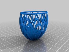 artistique vase panier de pâques base interactifs personnalisé 3d print model - Mito3D