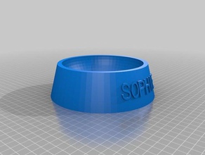 sophie bowl pets customized 3d print model - Mito3D