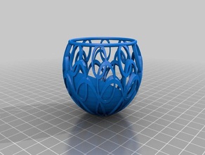 artistique de pâques vase panier rond interactifs personnalisé 3d print model - Mito3D