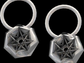 star earrings pendant jewelry 3d print model - Mito3D
