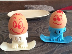 egg cup surfer dude kitchen dining Eierbecher 3d print model - Mito3D