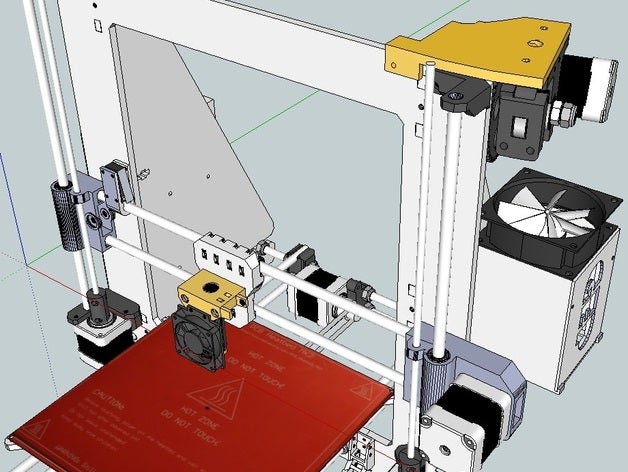 prusa i3 extruder-hotend-Unterstützung 3d Drucker - Zubehör prusa3 3D print model - Mito3D