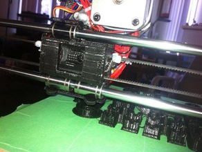 back-2-back dual gregs wade extruder carriage prusa i3 3d printer parts x-carriage 3d print model - Mito3D