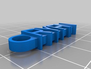 ryan message keychain organization customized 3d print model - Mito3D