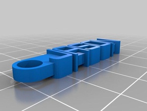 jason message keychain organization customized 3d print model - Mito3D