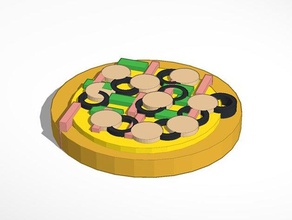 pizza modelo de alimentos beber 3d print model - Mito3D