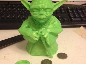 standing yoda figure piggy bank containers jedi money star wars 3d print model - Mito3D