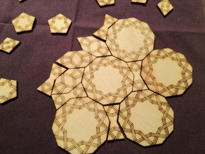 girih knotwork azulejos de la caja matemáticas art mosaico 3d print model - Mito3D