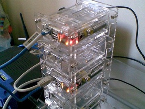 raspberry pi tower electronics laser lasercut cutter 3d print model - Mito3D