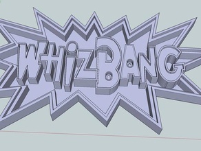 whizbang logo games oklahoma pinball sketchup sooners university 3d print model - Mito3D