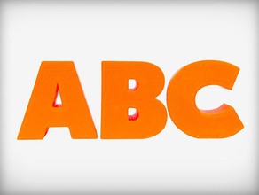 alphabet-set lernen font Briefe text Typografie 3d print model - Mito3D