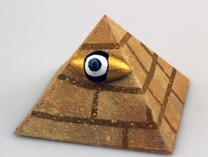 ojo que todo lo ve de la pirámide las esculturas los ojos pirámides 3d print model - Mito3D