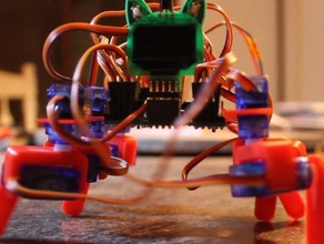 easy hexapod robotics arduino servo spider spiderbot 3d print model - Mito3D