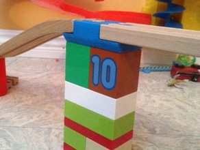 duplo brio ponte di collegamento più corto stampa costruzione i giocattoli lego 3d print model - Mito3D