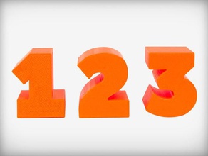 Nummern gesetzt andere font text Typografie 3d print model - Mito3D