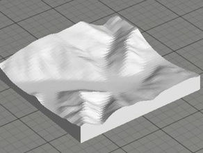 red river nm topografik arazi binalar yapılar 3d print model - Mito3D