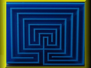 klassische quadratische sieben-Pfad-labyrinth interactive Kunst 3d print model - Mito3D
