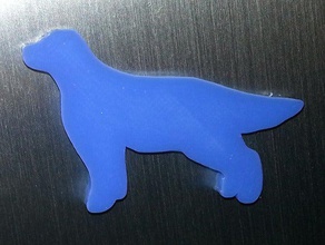 setter inglês ímã de geladeira animais estimação cão 3d print model - Mito3D