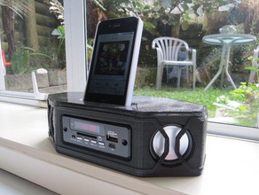 portable bluetooth haut-parleur stéréo l'audio la radio fm carte sd lecteur usb 3d print model - Mito3D