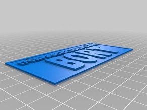 bort de la plaque d'immatriculation accessoires jeu bart simpson dessin animé drôle simpsons 3d print model - Mito3D