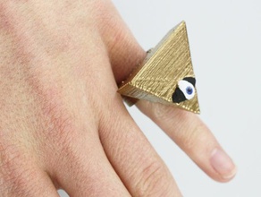 tous voit bague de l'oeil les anneaux bijoux l'œil qui tout 3d print model - Mito3D