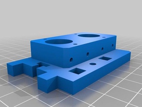printerbot jr v2 dual-bowden-adapter-Platte v10 experimentell 3d Extruder printrbot 3d print model - Mito3D