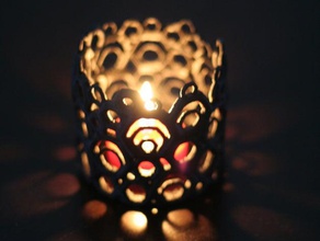 hex-vase 01 Dekor Kerze Kerze-Halter hexagon sechseckige maya Votiv - 3d print model - Mito3D