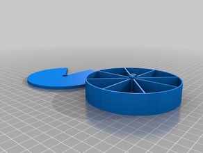 my customized parametric round box 8 sections other 3d print model - Mito3D