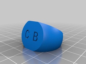 c b los anillos personalizado 3d print model - Mito3D