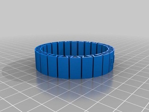 mon personnalisés double flexible nom de bracelet bracelets 3d print model - Mito3D