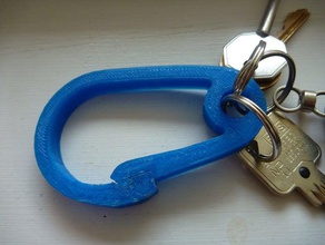 carabiner key loop keychains 3d clip mendel90 pla 3d print model - Mito3D