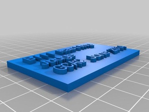 kasting name-tag andere angepasst 3d print model - Mito3D