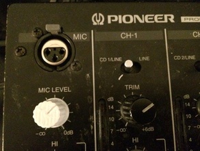 pioneer table de mixage bouton la musique dj 3d print model - Mito3D