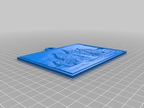 salt lake temple 2d art customized 3d print model - Mito3D